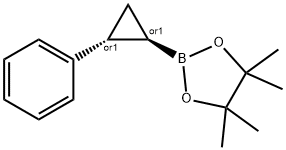 rac-4,4,5,5-tetramethyl-2-[(1R,2R)-2-phenylcyclopropyl]-1,3,2-dioxaborolane 结构式