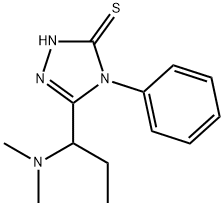 5-(1-(二甲基氨基)丙基)-4-苯基-2,4-二氢-3H-1,2,4-三唑-3-硫酮 结构式