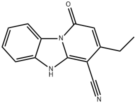 3-乙基-1-氧代-1,5-二氢苯并[4,5]咪唑并[1,2-A]吡啶-4-甲腈 结构式
