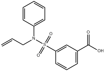 3-[苯基(丙-2-烯-1-基)氨磺酰基]苯甲酸 结构式
