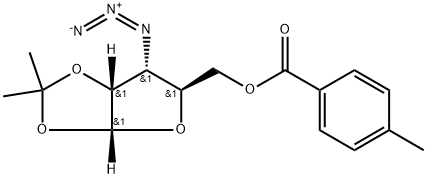 α-D-Ribofuranose, 3-azido-3-deoxy-1,2-O-(1-methylethylidene)-, 5-(4-methylbenzoate) 结构式