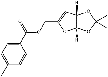 3-Deoxy-1,2-O-isopropylidene-5-p-tuluoyl--D-glycero-pent-3-enofuranose 结构式