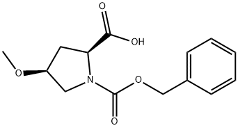 (2S,4S)-1-((苄氧基)羰基)-4-甲氧基吡咯烷-2-羧酸 结构式