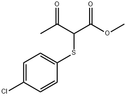 Butanoic acid, 2-[(4-chlorophenyl)thio]-3-oxo-, methyl ester 结构式