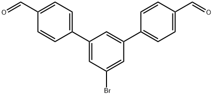 5'-溴-[1,1':3',1'-三联苯]-4,4''-二甲醛 结构式