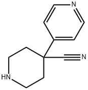 4-pyridin-4-ylpiperidine-4-carbonitrile 结构式