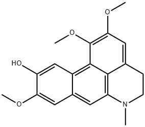 4H-Dibenzo[de,g]quinolin-10-ol, 5,6-dihydro-1,2,9-trimethoxy-6-methyl- 结构式