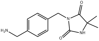 3-(4-(氨甲基)苄基)-5,5-二甲基咪唑烷-2,4-二酮 结构式