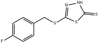 5-((4-氟苄基)硫基)-1,3,4-噻二唑-2(3H)-硫酮 结构式