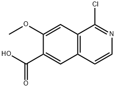 1-氯-7-甲氧基异喹啉-6-羧酸 结构式