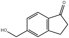 2,3-二氢-5-(羟甲基)-1H-茚满-1-酮 结构式