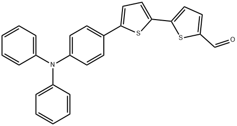 5'-(4-(diphenylamino)phenyl)-[2,2'-bithiophene]-5-carbaldehyde 结构式