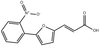 (E)-3-(5-(2-硝基苯基)呋喃-2-基)丙烯酸 结构式