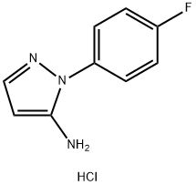 1H-Pyrazol-5-amine, 1-(4-fluorophenyl)-, hydrochloride (1:1) 结构式