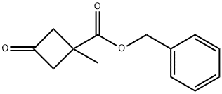 Cyclobutanecarboxylic acid, 1-methyl-3-oxo-, phenylmethyl ester 结构式