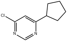 Pyrimidine, 4-chloro-6-cyclopentyl- 结构式