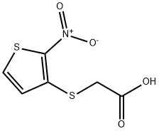 2-[(2-nitrothiophen-3-yl)sulfanyl]acetic Acid 结构式
