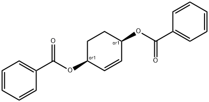 2-Cyclohexene-1,4-diol, 1,4-dibenzoate, (1R,4S)-rel- 结构式