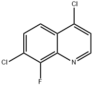 4,7-二氯-8-氟喹啉 结构式