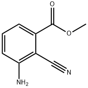 3-氨基-2-氰基苯甲酸甲酯 结构式