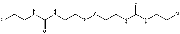 1,1-(二硫烷叉基二(乙烷-2,1-叉基))二(3-(2-氯乙基)脲) 结构式