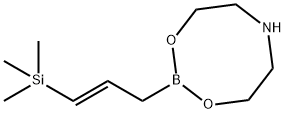 (E)-2-(3-(三甲基硅烷基)烯丙基)-1,3,6,2-二氧氮杂硼杂环辛烷 结构式
