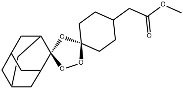 METHYL 2-((1R,3R,4''S,5R,5'S,7R)-DISPIRO[ADAMANTANE-2,3'-[1,2,4]TRIOXOLANE-5',1''-CYCLOHEXAN]-4''-YL)ACETATE 结构式