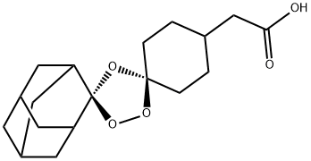 CIS-DISPIRO[CYCLOHEXANE-1,3'-[1,2,4]TRIOXOLANE-5',2''-TRICYCLO[3.3.1.13,7]DECANE]-4-ACETIC ACID 结构式