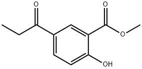 2-Hydroxy-5-(1-oxopropyl)benzoic acid methyl ester 结构式