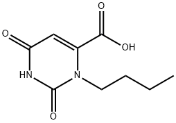 3-丁基-2,6-二氧代-1,2,3,6-四氢嘧啶-4-羧酸 结构式