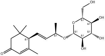 (6R,9R)-3-Oxo-α-ionol glucoside 结构式