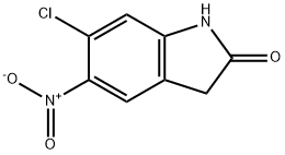 6-chloro-5-nitro-2,3-dihydro-1H-indol-2-one 结构式