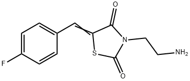 3-(2-氨基乙基)-5-(4-氟亚苄基)噻唑烷-2,4-二酮 结构式