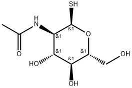 2-(乙酰氨基)-2-脱氧-1-硫代-ALPHA-D-吡喃葡萄糖 结构式