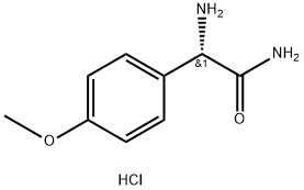 (S)-2-氨基-2-(4-甲氧基苯基)乙酰胺盐酸盐 结构式