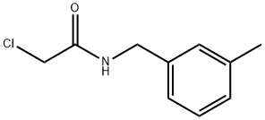 2-氯-N-[(3-甲基苯基)甲基]乙酰胺 结构式