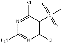 4,6-dichloro-5-methylsulfonylpyrimidin-2-amine 结构式