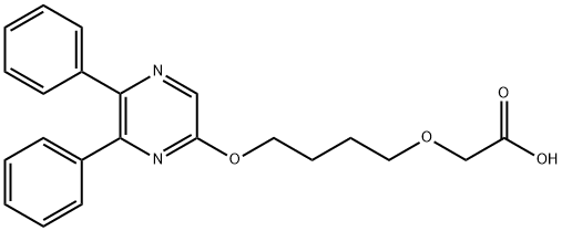 Acetic acid, 2-[4-[(5,6-diphenyl-2-pyrazinyl)oxy]butoxy]- 结构式