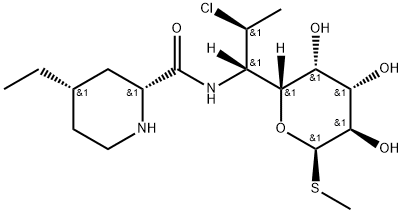 (2R-cis)-Methyl 7-Chloro-6,7,8-trideoxy-6-[[(4-ethyl-2-piperidinyl)carbonyl]amino]-1-thio-L-threo-α-D-galacto-octopyranoside 结构式