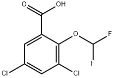 Benzoic acid, 3,5-dichloro-2-(difluoromethoxy)- 结构式