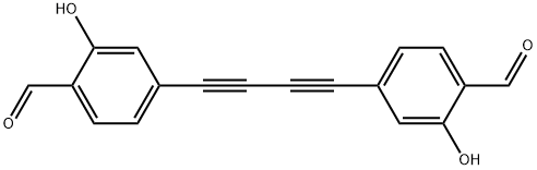 4,4'-(buta-1,3-diyne-1,4-diyl)bis(2-hydroxybenzaldehyde) 结构式