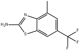 4-methyl-6-(trifluoromethyl)-1,3-benzothiazol-2-amine 结构式