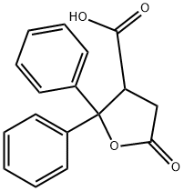 2-oxo-5,5-diphenyltetrahydro-4-furancarboxylic acid 结构式