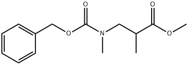 3-{[(苄氧基)羰基](甲基)氨基}-2-甲基丙酸甲酯 结构式