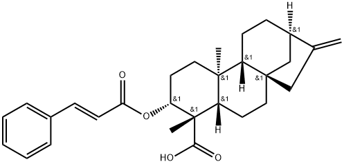 等效-3BETA-肉桂酰氧基贝壳杉-16-烯-19-酸 结构式