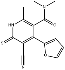 5-氰基-4-(呋喃-2-基)-N,N,2-三甲基-6-硫代-1,6-二氢吡啶-3-甲酰胺 结构式