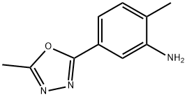 2-methyl-5-(5-methyl-1,3,4-oxadiazol-2-yl)aniline(SALTDATA: FREE) 结构式