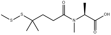 L-Alanine, N-methyl-N-[4-methyl-4-(methyldithio)-1-oxopentyl]- 结构式