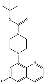 1-Piperazinecarboxylic acid, 4-(6-fluoro-8-quinolinyl)-, 1,1-dimethylethyl ester 结构式