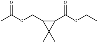 3-乙酰基-2,2-二甲基环丙基甲酸乙酯 结构式